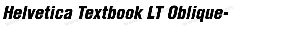 Helvetica Textbook LT Oblique字体转换